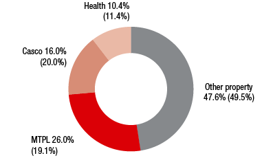 Business development in the Turkey/Georgia segment in 2016 (ring chart)